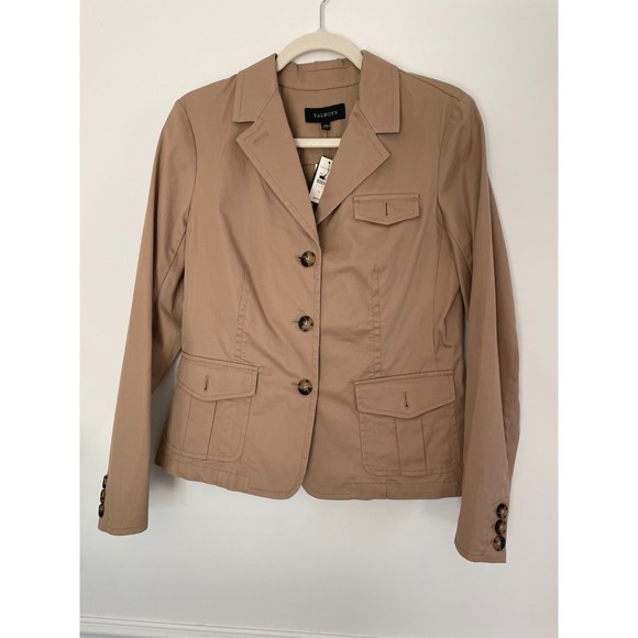 Talbots Classic Neutral Blazer Jacket Size 10 New with tag Timeless G85 - Picture 1 of 7
